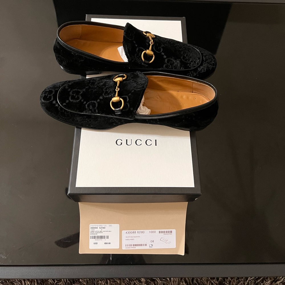 Men Velvet GG Gucci loafers 8 - Picture 6 of 10